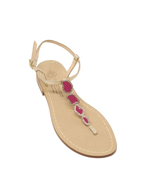 Sandali con gioiello fucsia Da Costanzo | 4PIETREOROFUCSIA